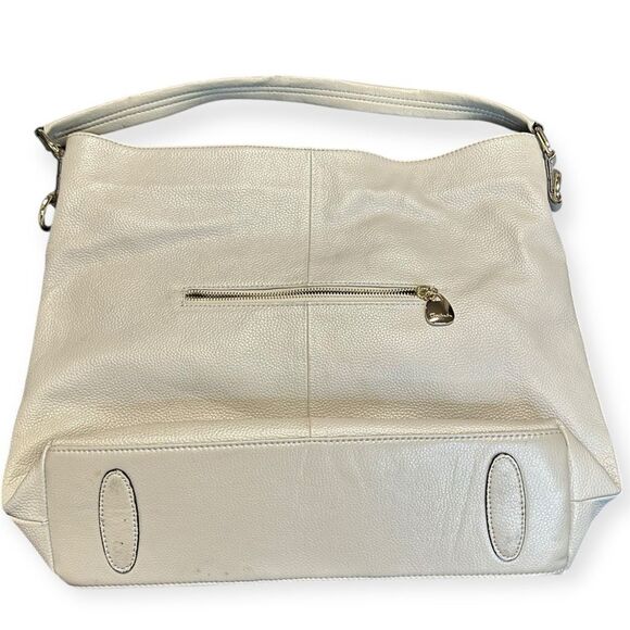 BOSTANTEN Kweli Luxurious Leather Shoulder Bag – Light Gray – Large - Picture 5 of 9